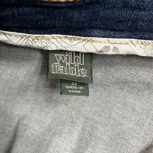 NWT WILD FABLE Jean Mini Skirt 4X Blue Denim Above Knee Mid Rise Stretch Classic - Picture 6 of 9